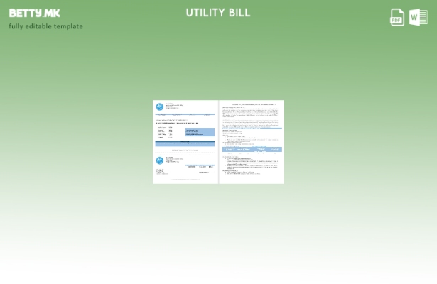Модерен стил на САД Град Чикаго, одделот за финансии, шаблон сметки за комунални